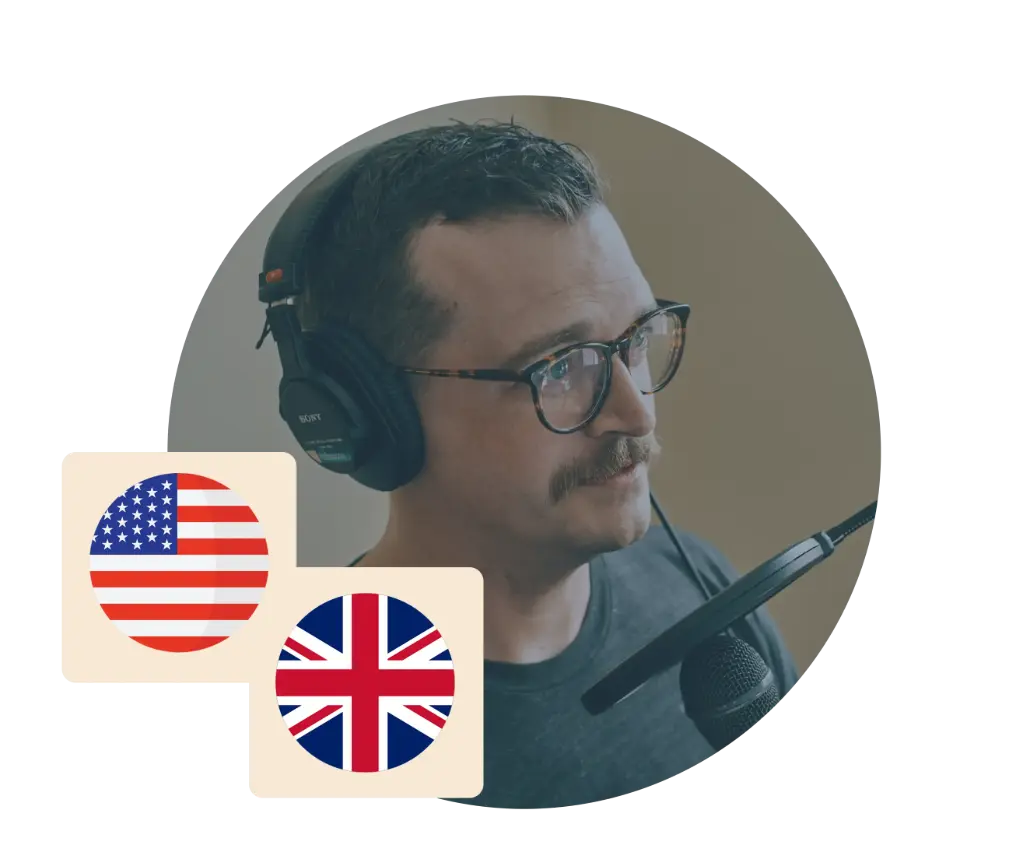Voice-over (Human, English) per minute